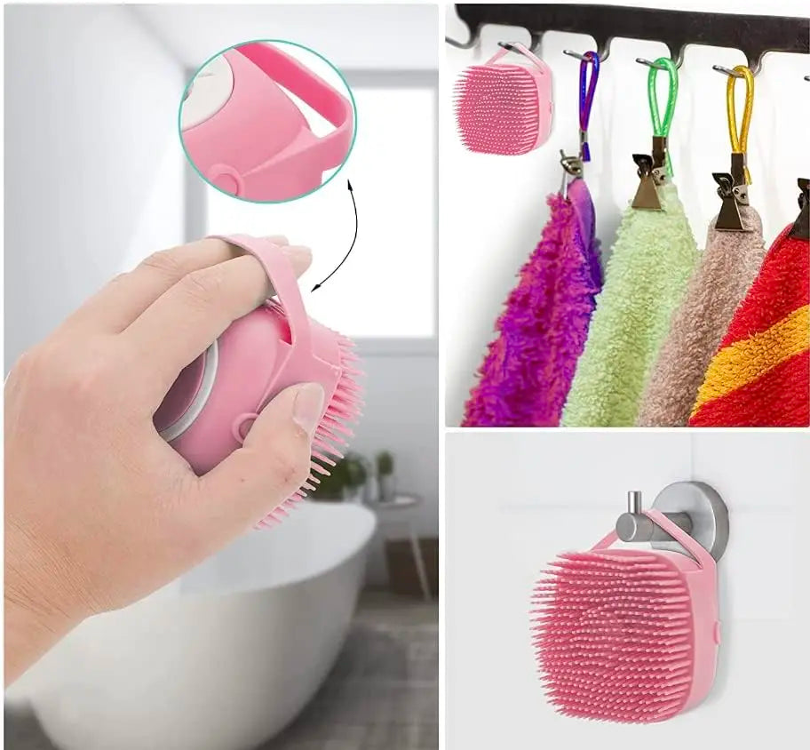 Portable Silicone Pet Paw Cleaner with Ergonomic Grip - Universal Cleaner for Dogs and Cats of All Sizes, Includes Set of 3 Absorbent Polyester Deodorizing Towels