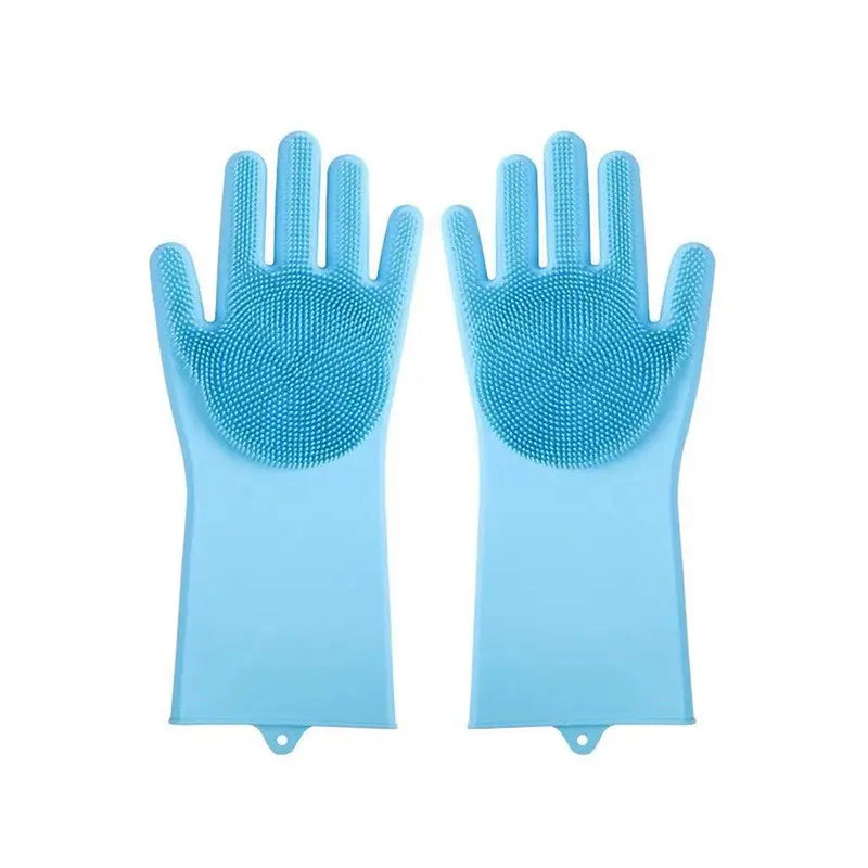 Professional Pet Bathing Gloves for Dogs and Cats - Anti-Scratch and Bite Protection, Extended Cleaning Brush, Essential Grooming Tool, and Paw Cleaner