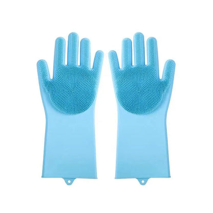 Professional Pet Bathing Gloves for Dogs and Cats - Anti-Scratch and Bite Protection, Extended Cleaning Brush, Essential Grooming Tool, and Paw Cleaner