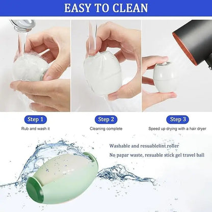 Washable Reusable Pet Hair Remover Sticky Roller Brush – Portable Lint Shaver for Pet Grooming and Clothes Dust Cleaning