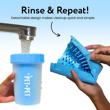 Pet N Pet Portable Dog Paw Washer and Cleaner, Muddy Paws Easy Cleaning Cup - Blue