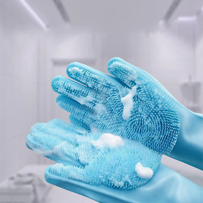 Pet Bathing Gloves, 1 Pair Pet Hair Removal Gloves, Pet Massage Gloves, Dog & Cat Grooming Supplies, Bath Accessories for Dogs & Cats