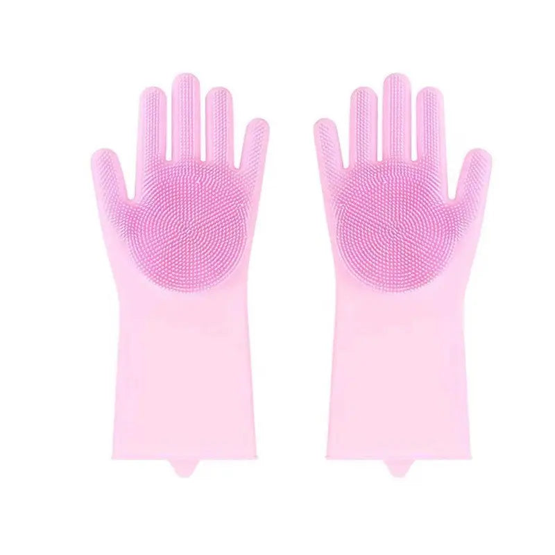 Professional Pet Bathing Gloves for Dogs and Cats - Anti-Scratch and Bite Protection, Extended Cleaning Brush, Essential Grooming Tool, and Paw Cleaner