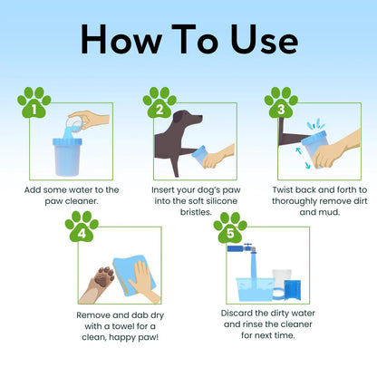 Pet N Pet Portable Dog Paw Washer and Cleaner, Muddy Paws Easy Cleaning Cup - Blue