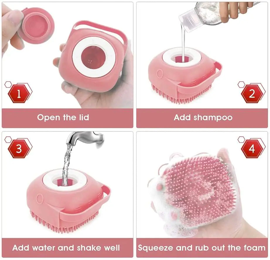 Portable Silicone Pet Paw Cleaner with Ergonomic Grip - Universal Cleaner for Dogs and Cats of All Sizes, Includes Set of 3 Absorbent Polyester Deodorizing Towels