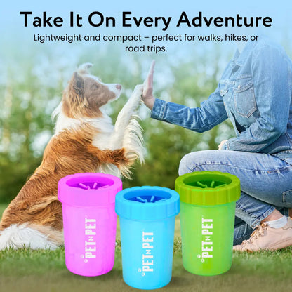 Pet N Pet Portable Dog Paw Washer and Cleaner, Muddy Paws Easy Cleaning Cup - Blue
