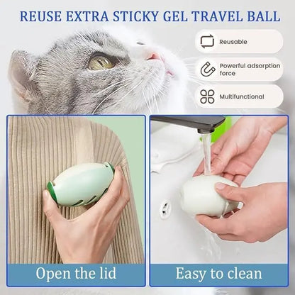 Washable Reusable Pet Hair Remover Sticky Roller Brush – Portable Lint Shaver for Pet Grooming and Clothes Dust Cleaning